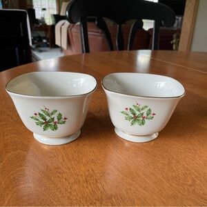 Lenox China Holiday Treat Bowls - set of 2
